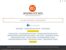 Tablet Screenshot of mysorecityinfo.com